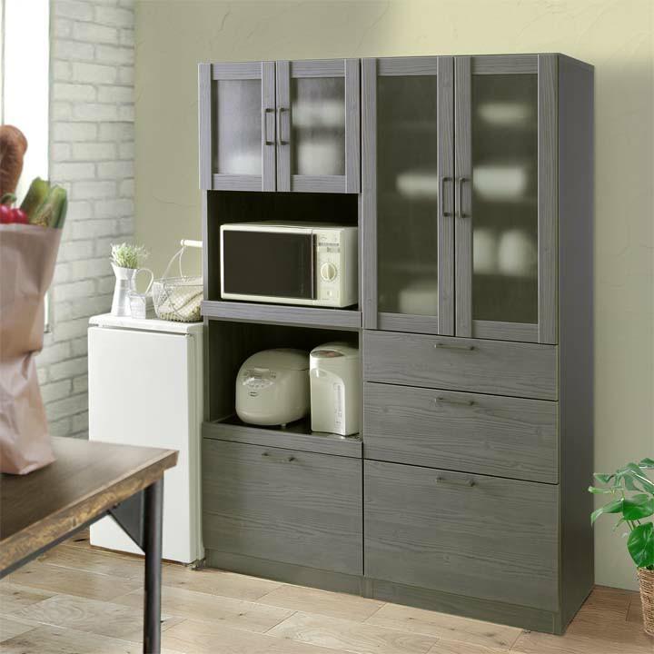 食器棚 カップボード キッチン収納 85D （幅85.3×高さ154cm） 共和産業