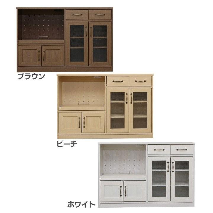 食器棚 120 キッチンカウンター 収納 キッチン収納 キャビネット 97442