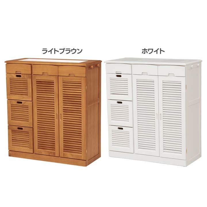 食器棚 カップボード ルーバー扉 キッチンカウンター MUD-6828LBR・WH