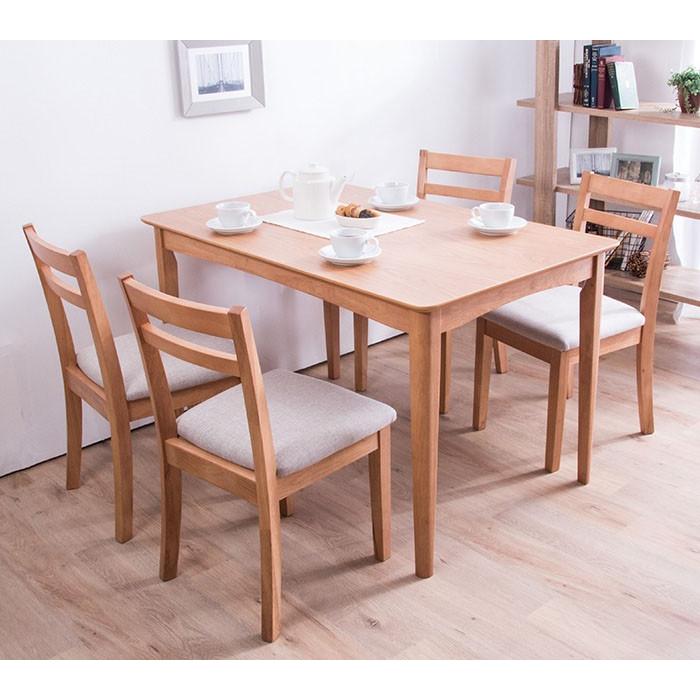 三栄コーポレーション チェルシー ダイニングテーブル 120×75 チェルシーダイニング5点セット(幅120オーク突板ダイニングテーブル＋