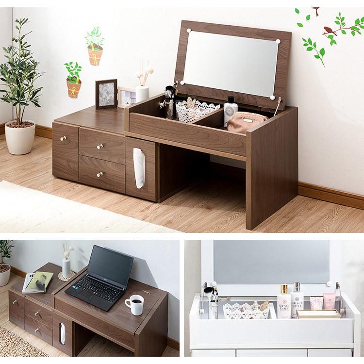 ドレッサー　鏡台　化粧台　デスク　机 ドレッサー おしゃれ 鏡台 化粧台 安い 収納 伸縮ドレッサー ロー