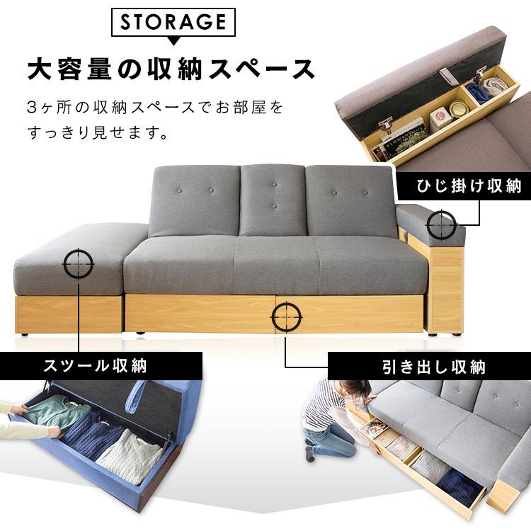 ソファー 2人掛け カウチソファ ローソファー ソファーベッド