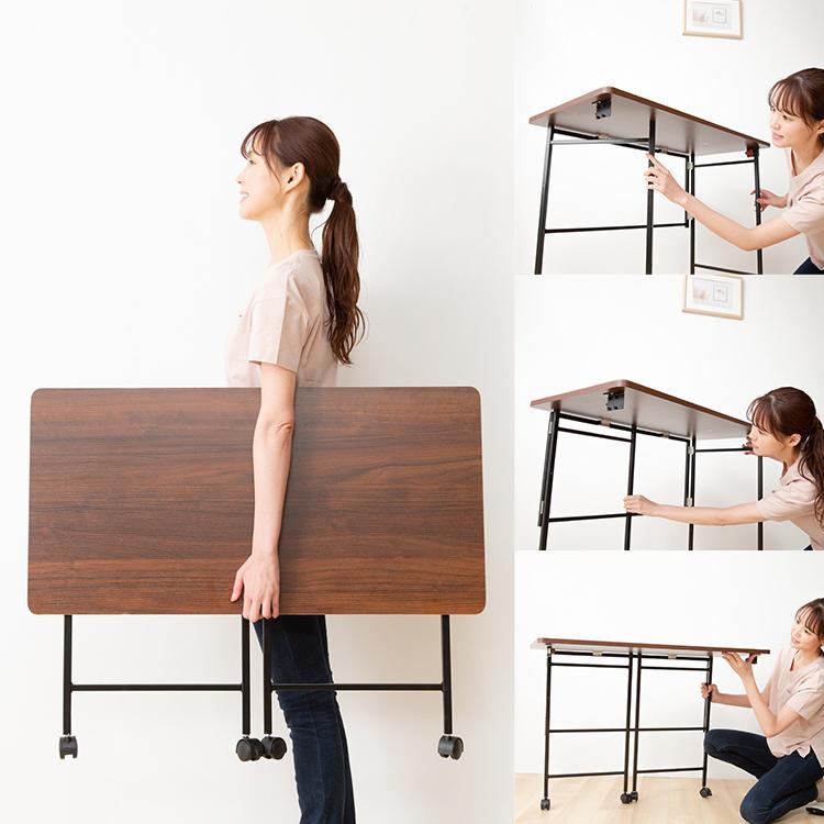 【新品・送料無料】【完成品】折りたたみテーブル幅 90 cm 机/デスク/座卓 楽天市場】【ポイント5倍】 折りたたみローデスク 幅90 奥行40