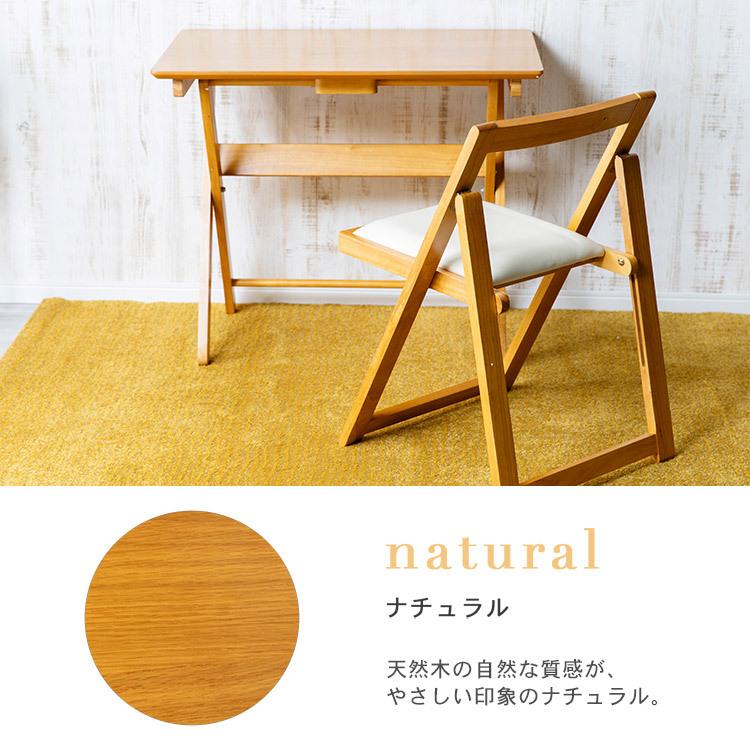 木製折りたたみデスク＆チェアセット MDCR-2 : ラクチーナ Yahoo!店