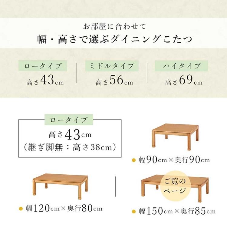 【新品】リビングこたつテーブル　シェルタ 幅150cm　ロータイプ リビングコタツ シェルタK150L (代引不可)(TD) : ラクチーナ Yahoo!店
