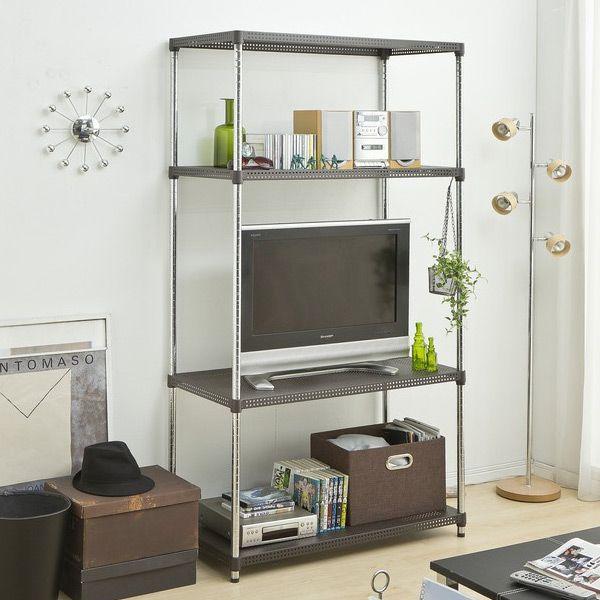 サビに強い)メタルラックパンチング棚板 幅91cmタイプ（ポール直径25mm