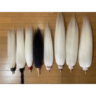 払子 本熊毛払子目ざましい品(2段）人並み外れた操作手順 おしゃべり白 黒ペンキ塗りの柄付き添い人