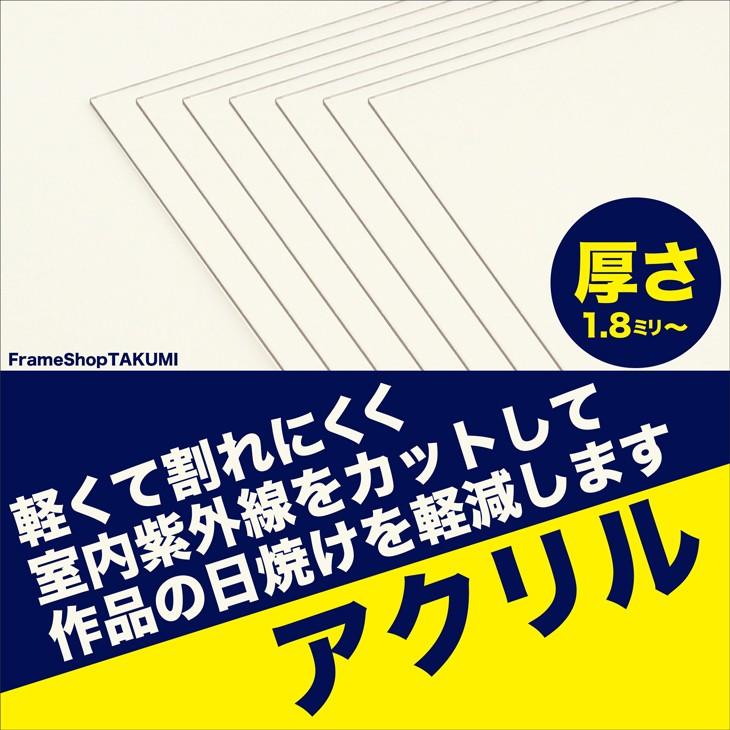 額縁30号透明アクリル付き 国産額縁用アクリル 30号 厚さ1.8mm アクリル板 【大型送料別商品