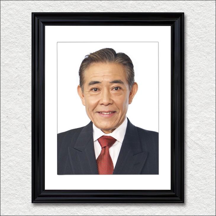 遺影額 木製 額縁 ”寸巾黒”マット付 八〇 写真額 DG