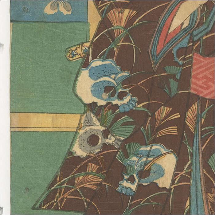 歌川国貞 浮世絵 歌舞伎 ”寺西閑心” ukiyo-e 海外配送可 : ウェルカム