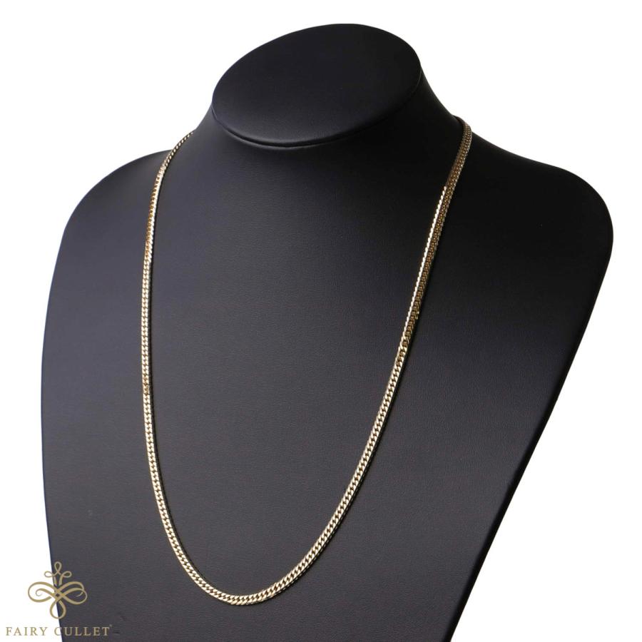 18金ネックレス K18 6面W喜平チェーン 日本製 検定印 30g 60cm 中留め