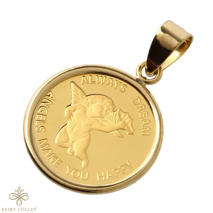 コインペンダントトップ エンジェル金貨(小) 1/25oz 18金 コインペンダントトップ エンジェル金貨(小) 1/25oz 18金