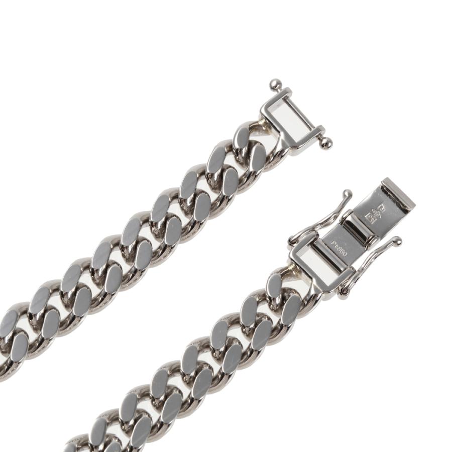 プラチナブレスレット Pt850 2面喜平チェーン 日本製 検定印 50g 20cm