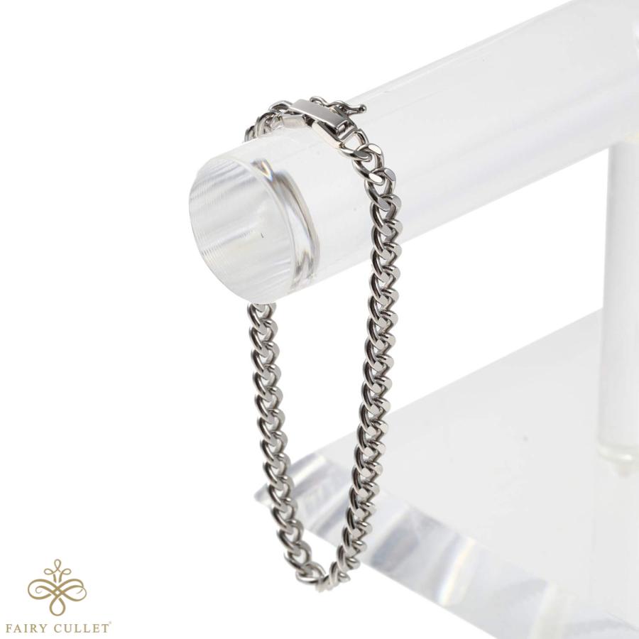 プラチナブレスレット Pt850 2面喜平チェーン 日本製 検定印 20g 18cm