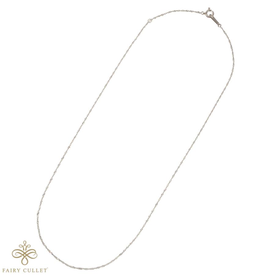 プラチナネックレス Pt850 スクリューチェーン 40cm (1g) : フェアリー
