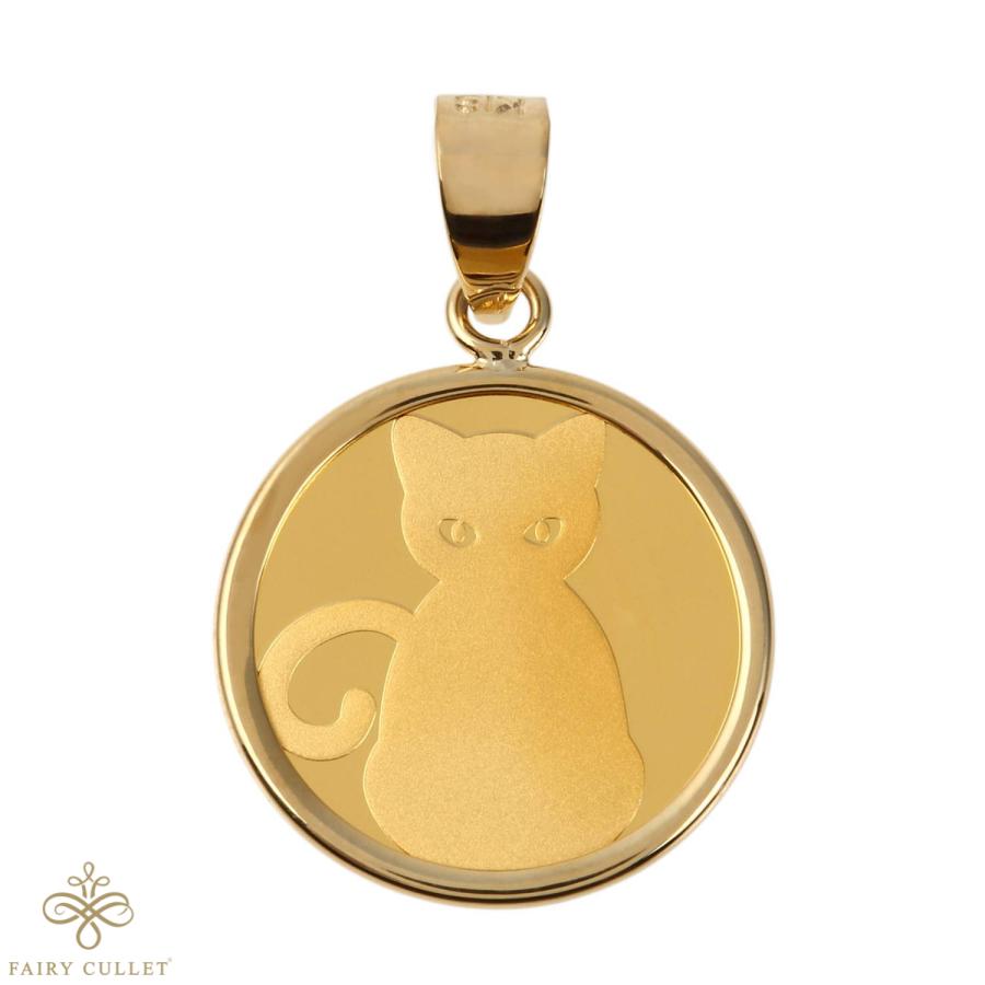 スイスPAMP社製の純金製のキャットコインと日本製18金フレームの