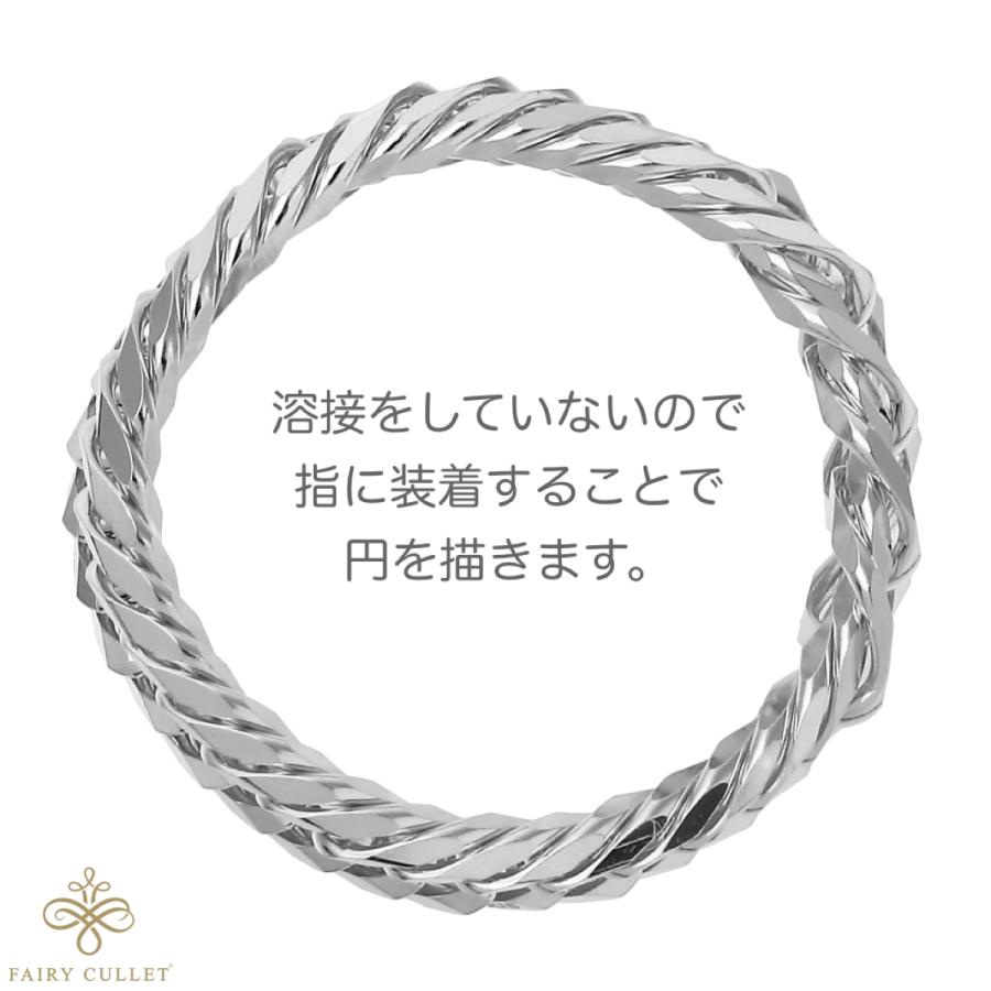 Pt850 12面トリプルチェーン型 喜平プラチナリング 日本製 (21号、内径19.7mm、外径23.1mm)｜takumi-shopping｜02