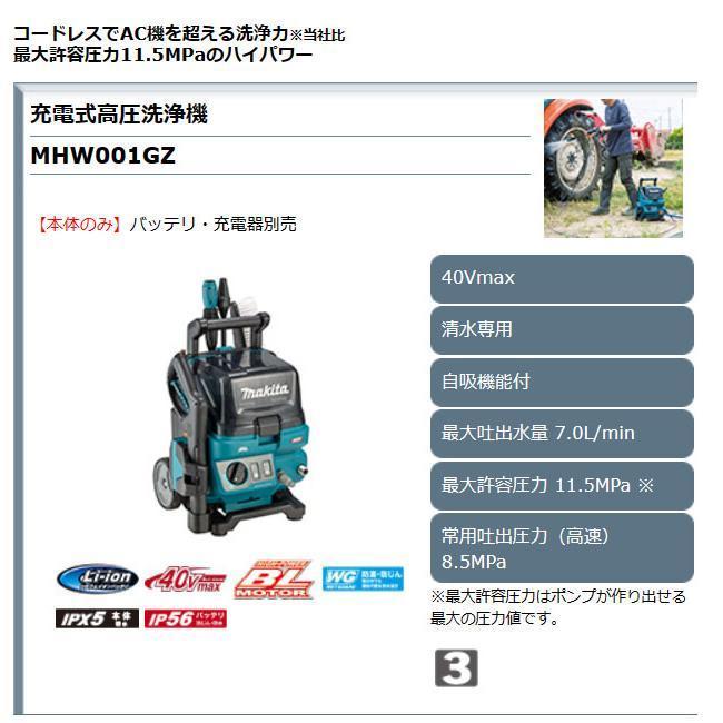 マキタ（makita） 40Vmax 充電式高圧洗浄機 MHW001GZ 本体のみ