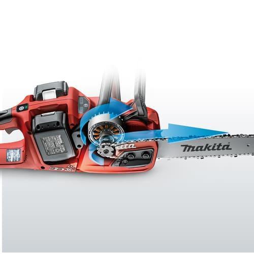★新品未使用 makita/マキタ MUC355DGFR 350mm充電式チェンソー バッテリー×2個/急速充電器付き 18V×2 36V 電動工具 ★ マキタ（makita） 350mm充電式チェンソー MUC355DGFR 18V+18V=36V/6Ah