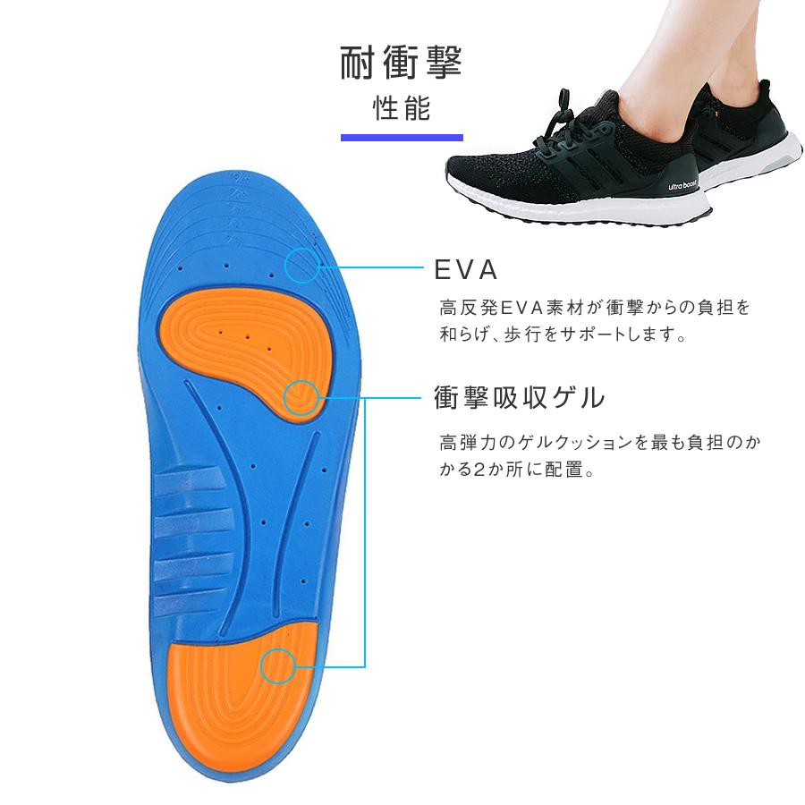 衝撃吸収 3Dインソール 靴 中敷き スニーカー ランニング 革靴