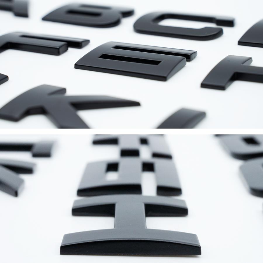 アウトレット】ABC エンブレム メッキ アルファベット 3色 文字 数字