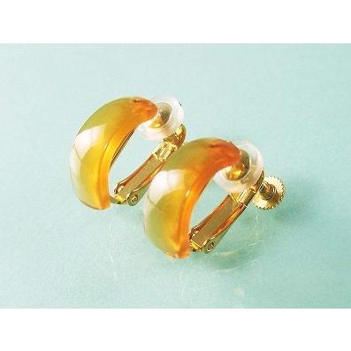 本べっ甲 飴色 イヤリング