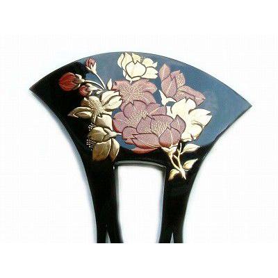 高蒔絵 桜 本べっ甲 かんざし ヘア アクセサリー 二本挿し 桐箱入 (の