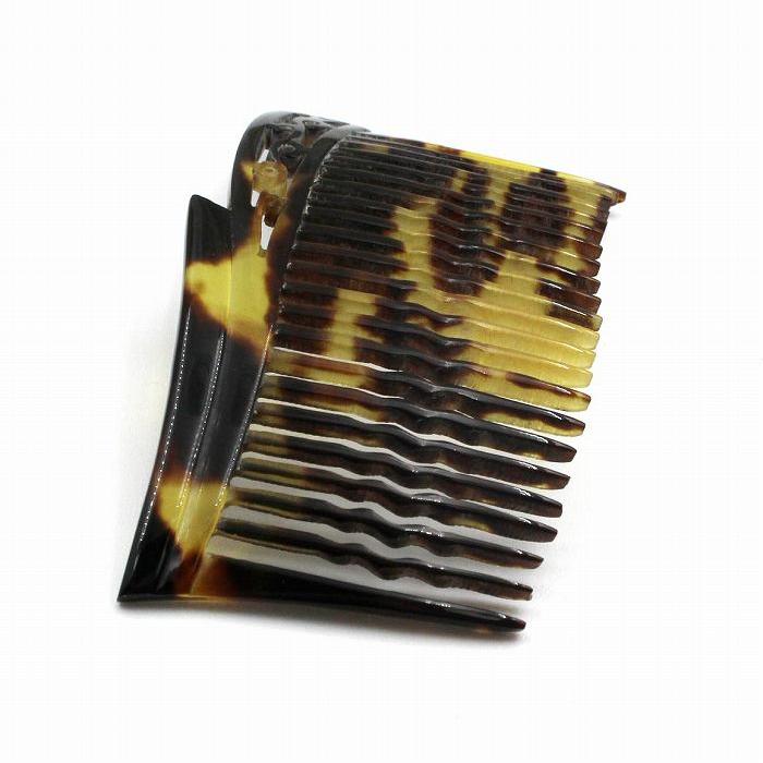 本べっ甲 櫛 透かし入り 茨布甲 コーム ヘア アクセサリー (のし 本べっ甲 櫛 透かし入り 茨布甲 コーム ヘア アクセサリー (のし