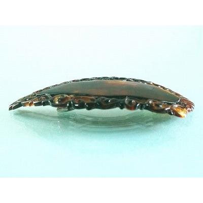 SALE／37%OFF】【SALE／37%OFF】本べっ甲 髪留め 葉っぱ型 透かし入り