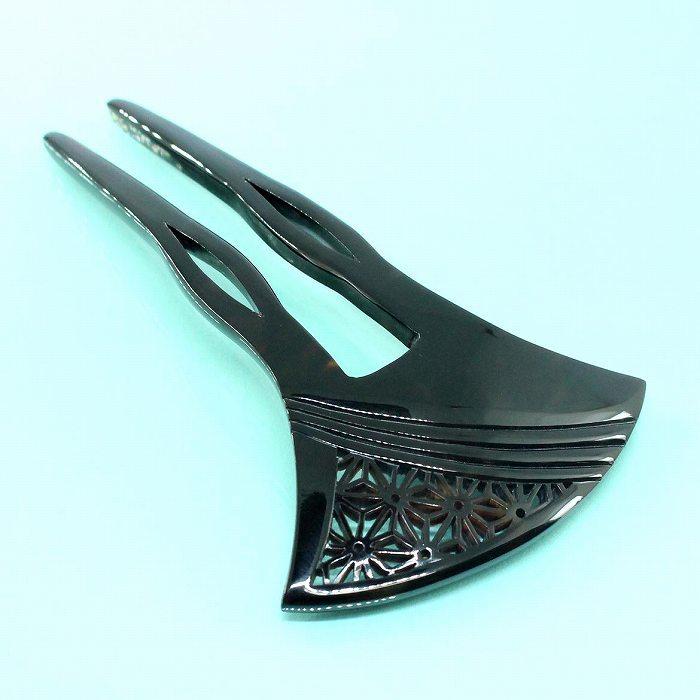 史上最も激安 透かし入り 本べっ甲 かんざし 黒甲 麻の葉柄 バチ型 二本挿し 簪 桐箱入 のし等ギフト対応無料 黒留袖などの和装 着物 フォーマルな髪型に プレゼント対象商品 Skylanceronline Com