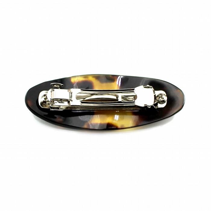 本べっ甲 髪留 上品な バレッタ ヘア アクセサリー 縦23mm×横62mm 茨布