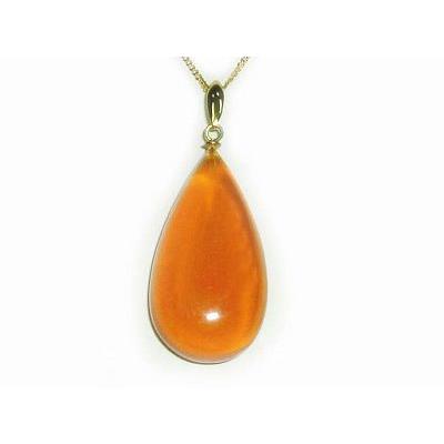 飴色滴型のべっ甲ペンダント 本べっ甲 ネックレス アクセサリー 誕生日