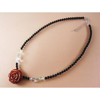 アフリカ珊瑚 ネックレス（のし等ギフト対応無料）薔薇の花サンゴ  