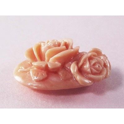天然珊瑚 サンゴルース 華 バラ ハンドメイドの材料に 薄ピンク 【公式