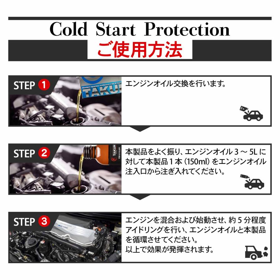 添加剤 エンジンオイル添加剤 エンジンを守る 150ml 2本セット 送料無料 TAKUMIモーターオイル CSP｜takumimotoroil｜05