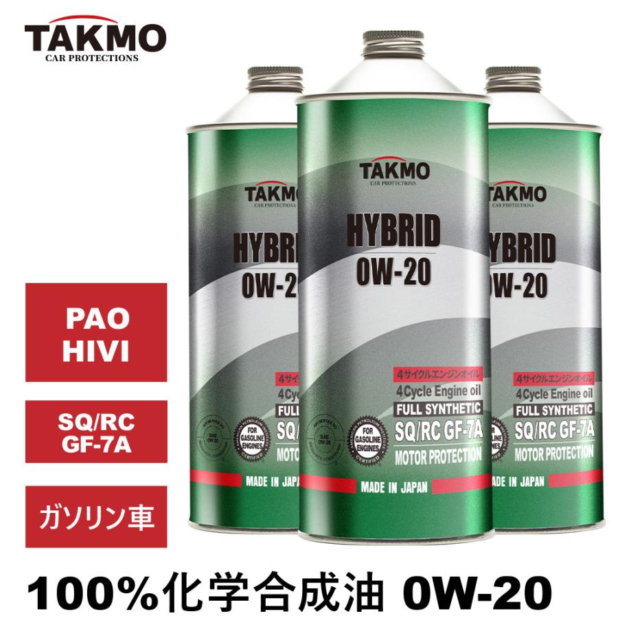 TAKMO（タクモ） エンジンオイル 3L 0W-20 ガソリン車専用 化学合成油