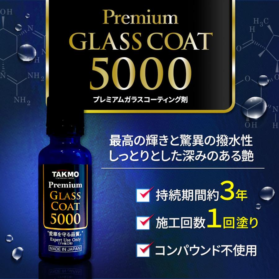 高級車基準 BLACK5 ガラスコーティング剤 2000ml(大容量！) TAKMO（タクモ） プロ仕様 ガラスコーティング 車ボディ用 持続期間約3