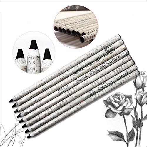 画用木炭筆 ソフト 極黒 １２本入 エコ鉛筆 古い新聞紙の軸 濃厚な色合い 柔らかい手応え 製図鉛筆 デザイン用 A B075cxpc11 たくみれネットショップ 通販 Yahoo ショッピング