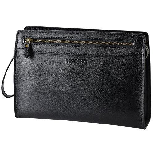 (シンセーロ)SiNCERO セカンドバッグ メンズ 本革 日本製 B5 wr-1001 (クロ)