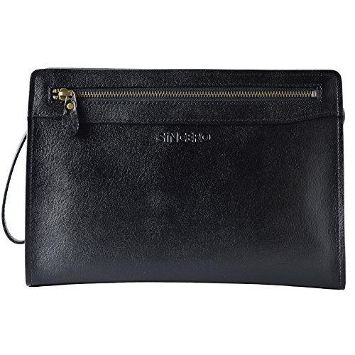 (シンセーロ)SiNCERO セカンドバッグ メンズ 本革 日本製 B5 wr-1001 (クロ) 日本製