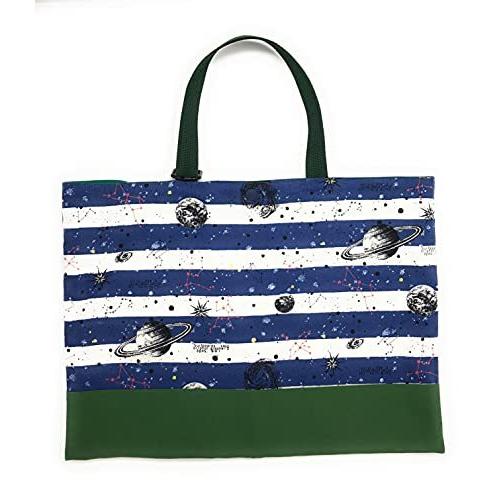 レッスンバッグ ハンドメイド 男の子 女の子 ボーダー宇宙 レッスンバック 入学 入園 おけいこバッグ 絵本袋 トートバッグ Www Bollywoodpapa Com