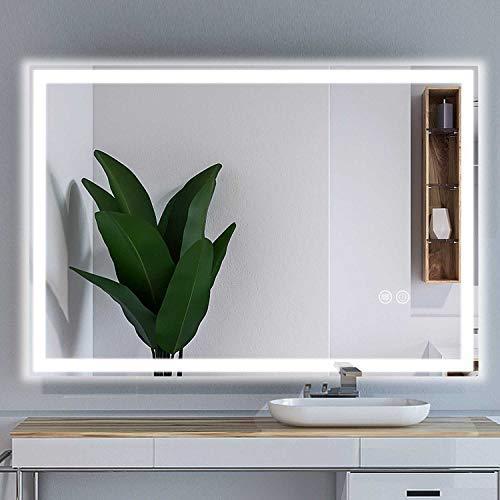 国際ブランド Led浴室ミラー 浴室鏡 防曇 防水 壁掛け 照明付き 化粧鏡 洗面所 洗面台 おしゃれ 三色 色温度3000 6000k調節可能 4 在庫一掃 Kuljic Com