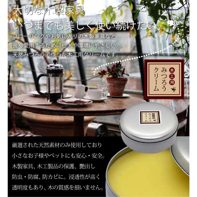 Sin 木工用みつろうクリーム 200g 2個セット 日本製 蜜蝋 ワックス