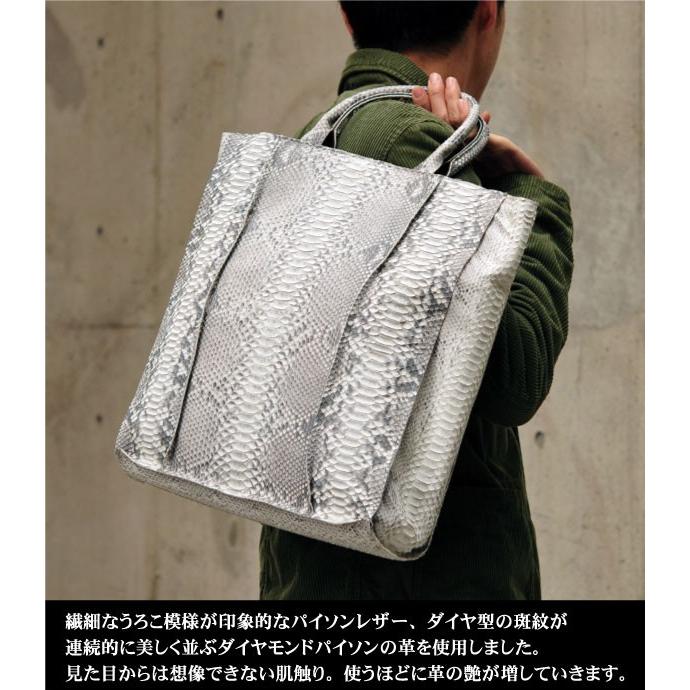 全国送料無料 ダイヤモンドパイソン トートバッグ DIAMOND PYTHON