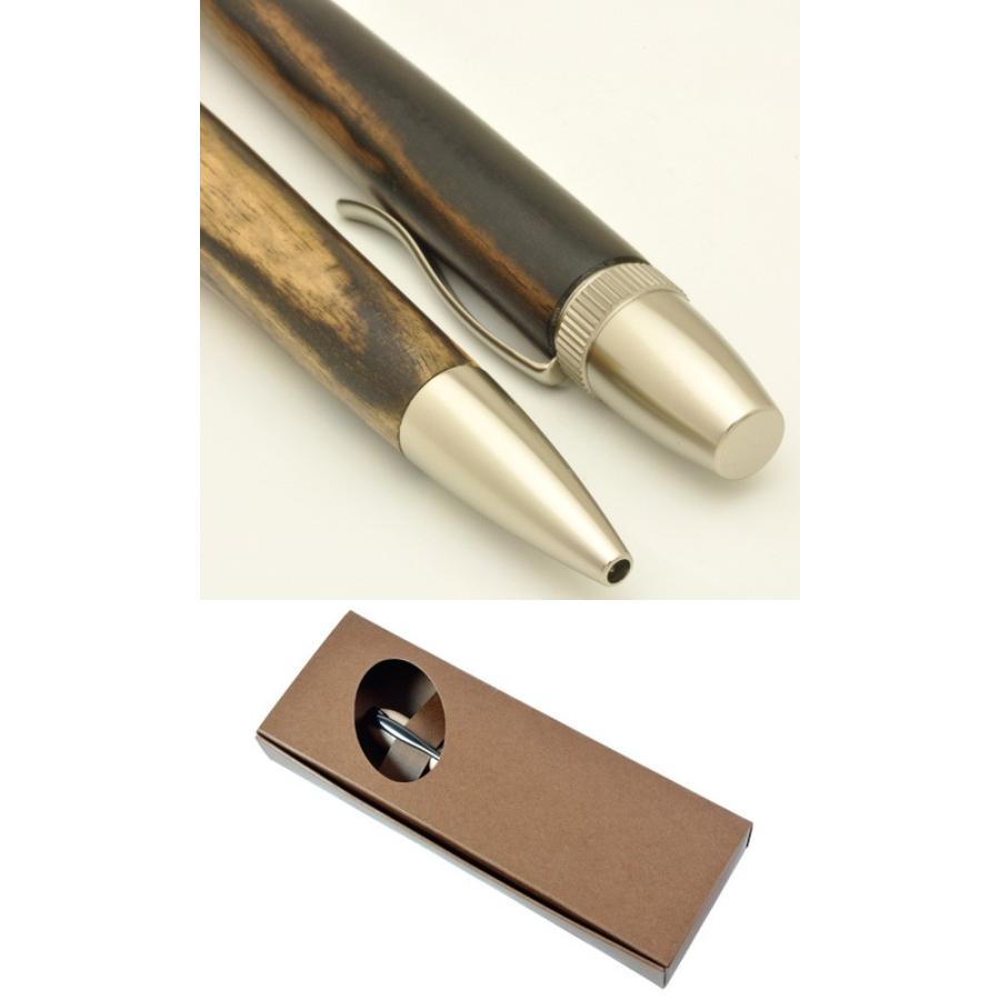 Wood Pen 銘木 ボールペン 黒柿/くろかき SP15305 しま杢 パーカー