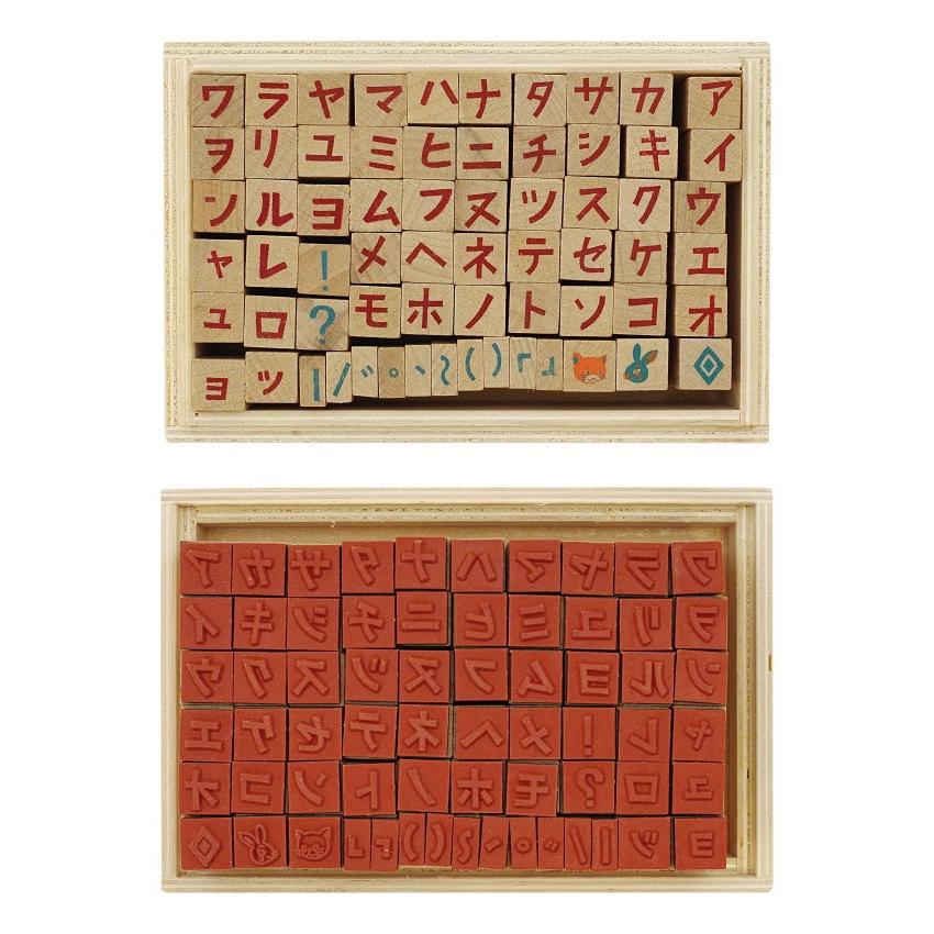キーストーン 手彫りハンコチックスタンプ カタカナ TEHASTKA KEYSTONE