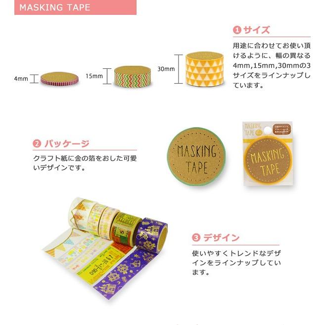 ワールドクラフト マスキングテープ 15mm 16色 Bセット 単品販売 W02