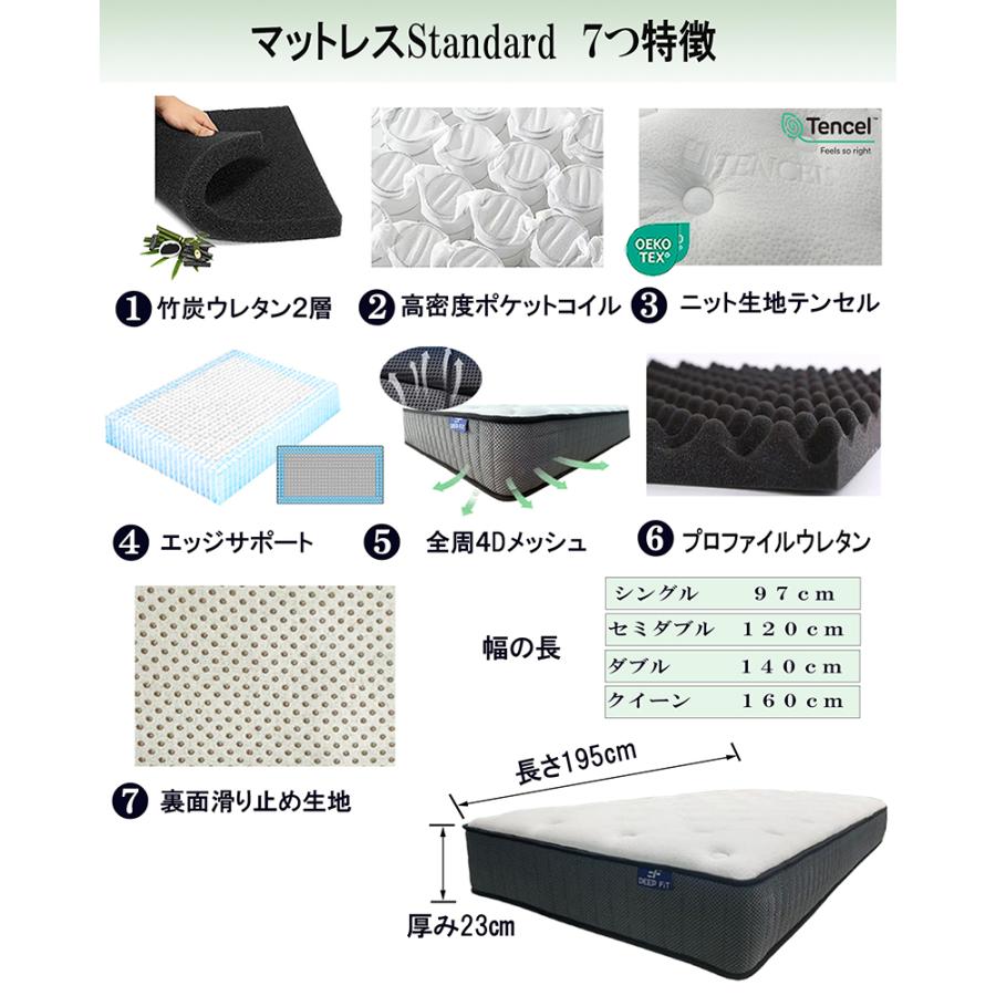 マットレスセミダブル 硬め固め 通気 21cm 腰痛体圧竹炭抗菌 ポケットコイル マットレスセミダブル 硬め固め 通気 21cm 腰痛体圧竹炭抗菌 ポケット