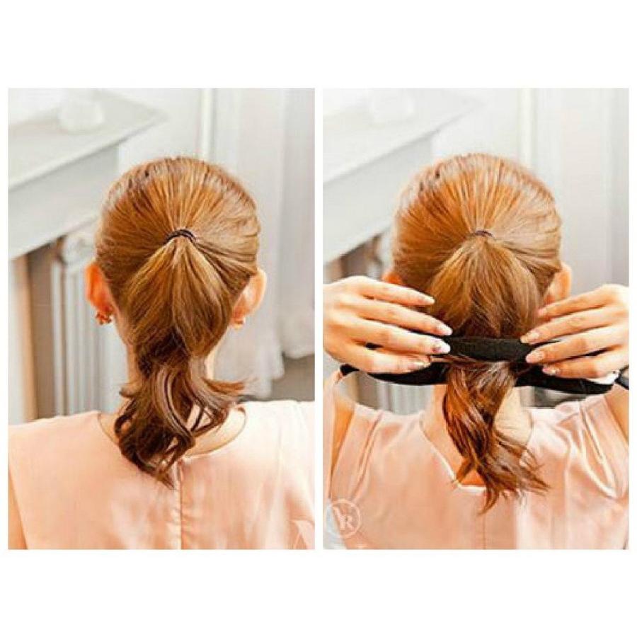 ヘア アレンジ 自由自在 くるくる 巻く ロール コーム まとめ髪 お花 ヘアピン 付き ブラック パール付 0430 40 Bagus 通販 Yahoo ショッピング