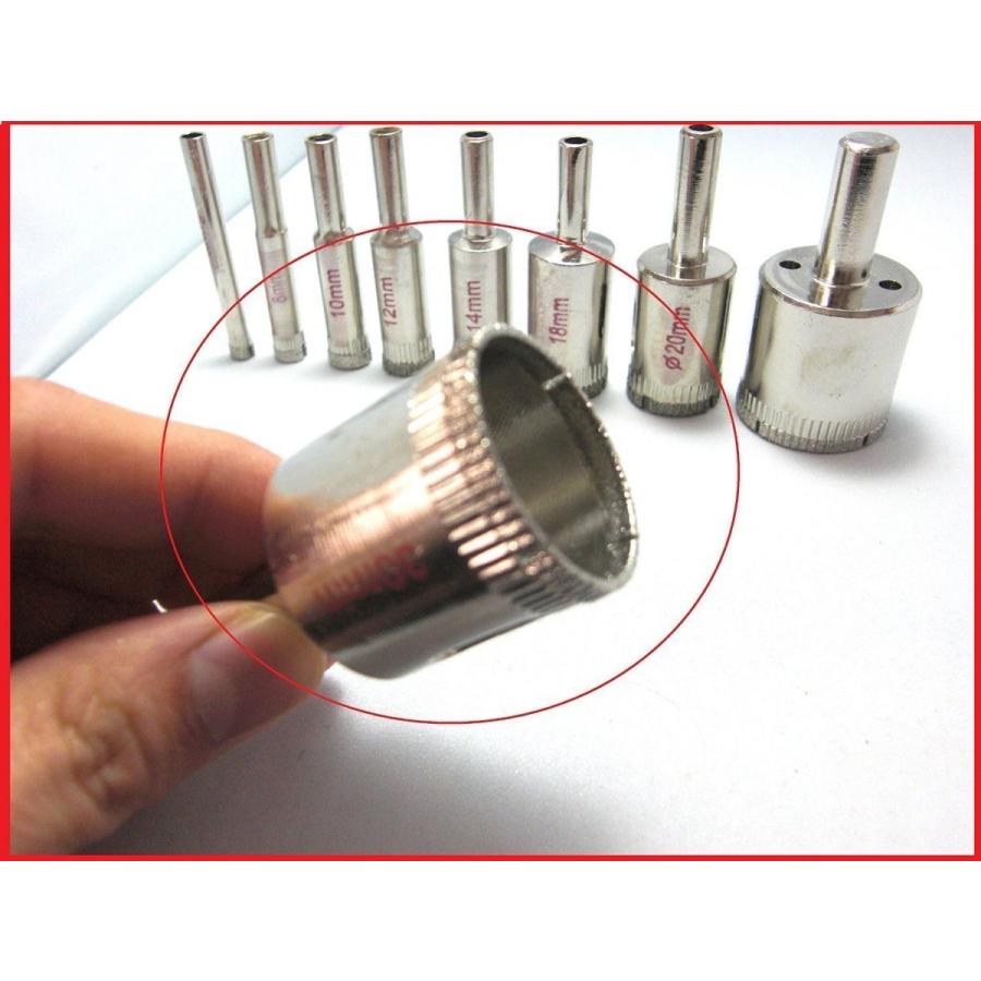 超硬 ダイヤモンド コアビット 9 サイズ セット 6 30mm ホールソー 切削 ドリル 大理石 ガラス タイル などの 穴開け 0607 612 Bagus 通販 Yahoo ショッピング